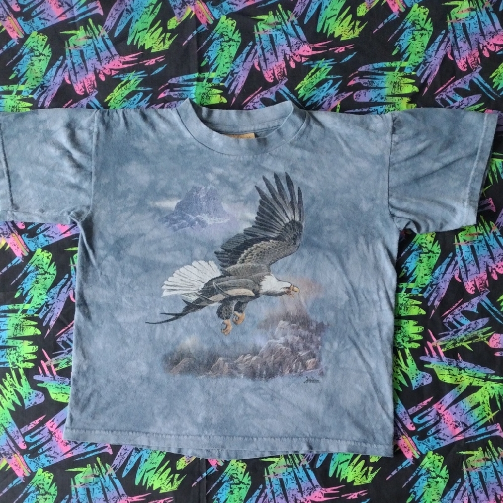 VTG 1999 The Mountain Bald Eagle Double Sided Niagra Falls T-Shirt